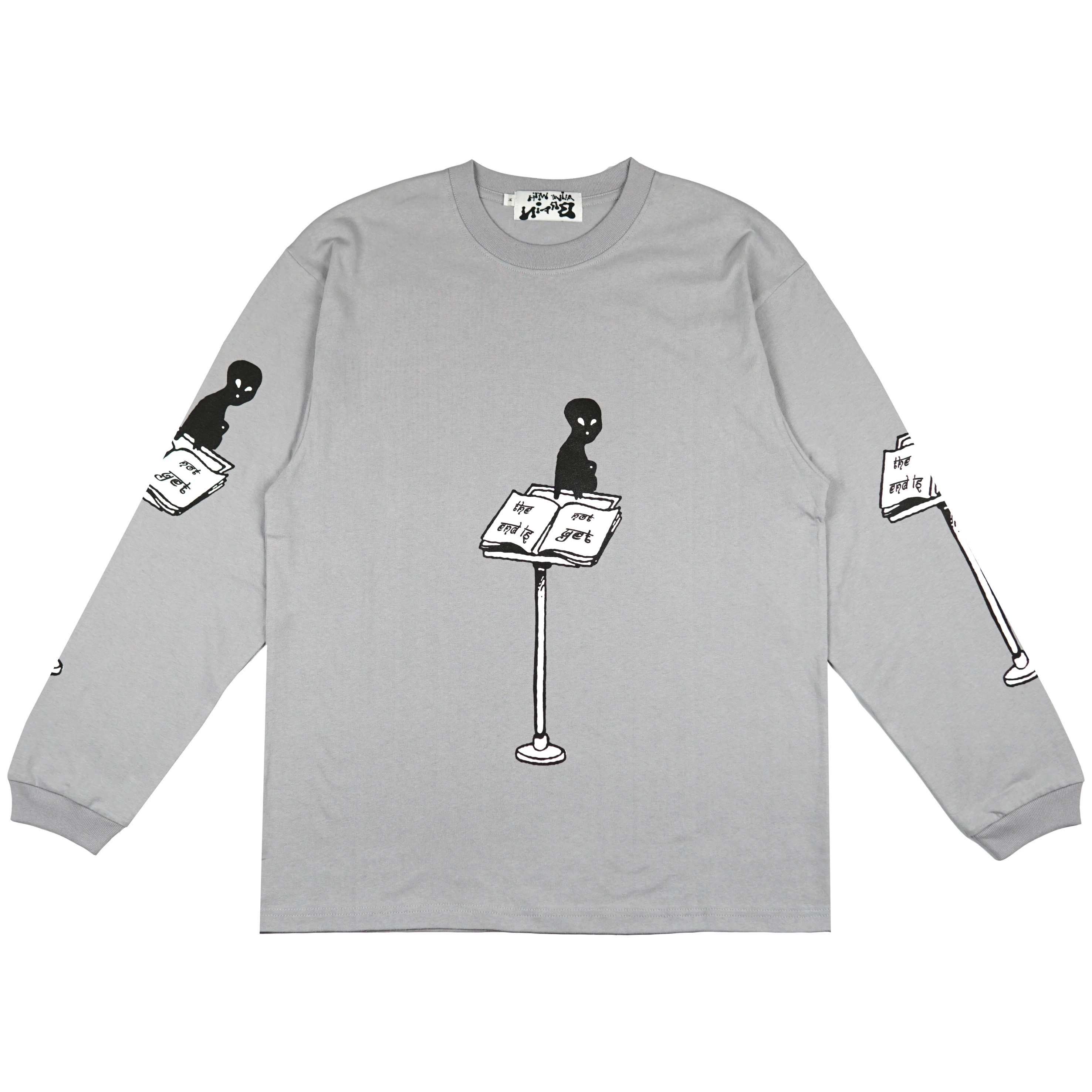 THE END LS T-SHIRT GREY | ALIVEWITHBRAIN